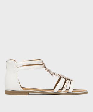 Sandales plates à brides avec fermeture zip au talon femme - Emilia Rosa vue2 - EMILIA ROSA - GEMO