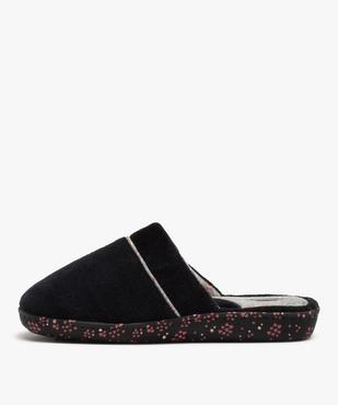 Chaussons femme mules plates en velours ras - Dim vue3 - DIM - GEMO