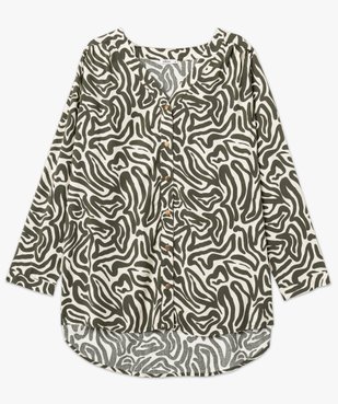 Chemise à manches longues imprimée femme grande taille vue4 - GEMO 4G GT - GEMO