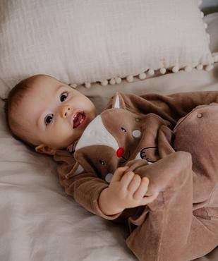Pyjama en velours ouvert devant motif renne bébé vue5 - GEMO 4G BEBE - GEMO