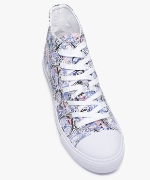 Baskets femme en toile imprimée tige montante vue5 - GEMO 4G FEMME - GEMO