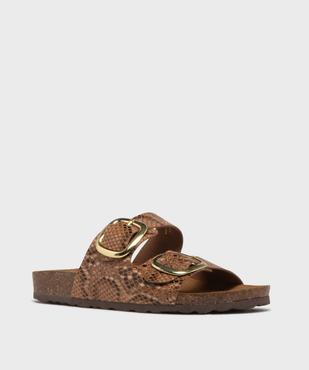 Mules ouvertes avec brides à boucles femme - Follow Me vue3 - FOLLOW ME - GEMO