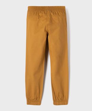 Pantalon en coton coupe jogger garçon vue3 - GEMO (ENFANT) - GEMO