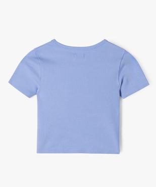 Tee-shirt à manches courtes avec bas asymétrique fille vue3 - GEMO 4G FILLE - GEMO