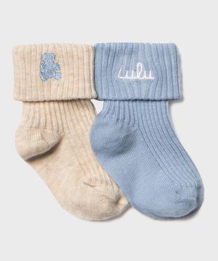 Bottons bébé avec motif brodé sur la tige bébé garçon (lot de 2) - LuluCastagnette vue1 - LULUCASTAGNETTE - GEMO