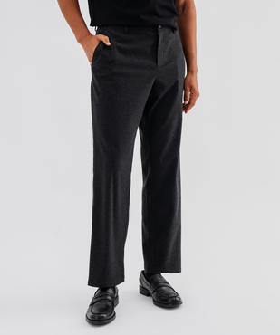 Pantalon en flanelle extensible à taille élastiquée homme vue1 - GEMO (HOMME) - GEMO