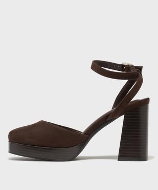 Escarpins plateforme talon carré femme - Follow Me vue5 - FOLLOW ME - GEMO