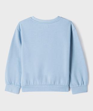 Sweat blousant en molleton doux imprimé fille vue4 - GEMO 4G FILLE - GEMO