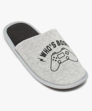 Chaussons garçon forme mule avec motif jeu vidéo vue5 - GEMO 4G GARCON - GEMO