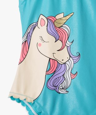 Maillot de bain fille une pièce pailleté imprimé licorne vue2 - GEMO (ENFANT) - GEMO
