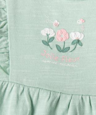 Combinaisons courtes en coton à motifs fleuris bébé fille (lot de 2) vue3 - GEMO 4G BEBE - GEMO