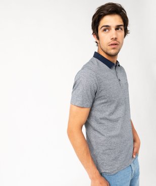Polo manches courtes à fines rayures homme vue1 - GEMO (HOMME) - GEMO