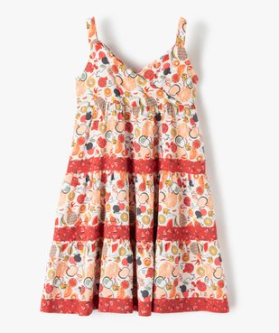 Robe fille à bretelles et décolleté cache-cœur vue1 - GEMO 4G FILLE - GEMO
