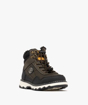 Boots doublés sherpa à lacets élastiques style montagne garçon - Gepy vue2 - FRIENDLY GEPY - GEMO