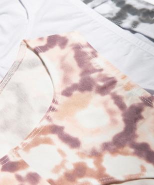 Culottes en coton effet tie and dye fille (lot de 3) vue2 - GEMO 4G FILLE - GEMO