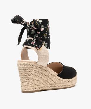 Sandales à talon compensé à brides foulard femme  vue4 - VALENTINA BALDANO GEMO FORGOOD - GEMO