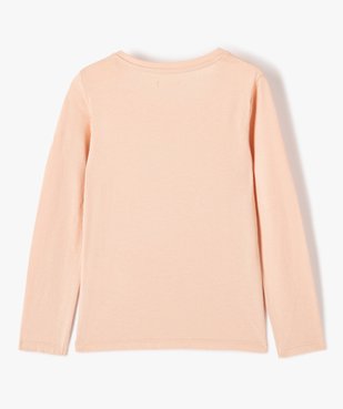 Tee-shirt fille à manches longues avec motif en relief vue3 - GEMO (ENFANT) - GEMO