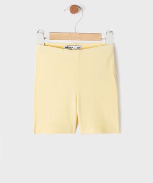 Short cycliste en coton côtelé avec taille élastique bébé fille vue1 - GEMO(BEBE DEBT) - GEMO