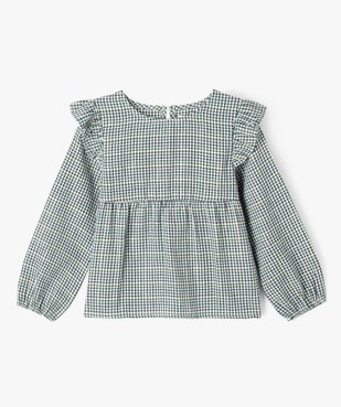 Chemise à manches longues à carreaux fille vue2 - GEMO (ENFANT) - GEMO