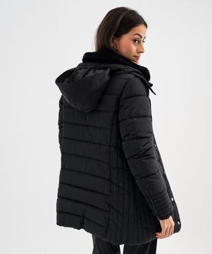Manteau matelassé avec col montant doublé femme vue5 - GEMO 4G FEMME - GEMO