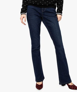 Jean femme forme Bootcul avec surpiqûres apparentes vue1 - GEMO (JEAN) - GEMO
