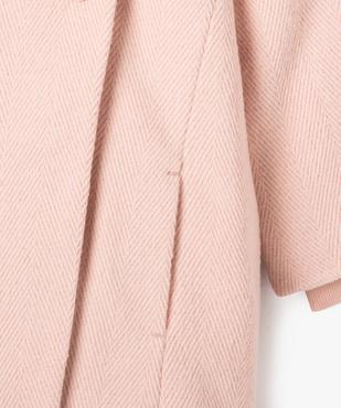 Manteau à capuche avec doublure peluche bébé fille vue3 - GEMO 4G BEBE - GEMO