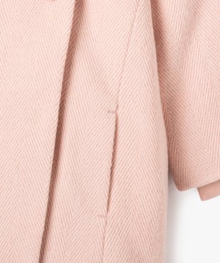 Manteau à capuche avec doublure peluche bébé fille vue3 - GEMO 4G BEBE - GEMO