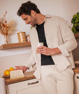 Surchemise en maille texturée et extensible homme vue3 - GEMO (HOMME) - GEMO