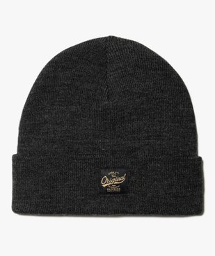 Bonnet en maille avec large revers homme vue1 - GEMO 4G HOMME - GEMO