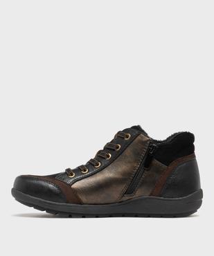 Boots fourrées à bout carré confortable femme vue3 - SOFTRELAX - GEMO