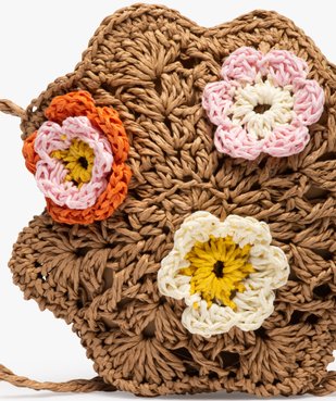 Sac en paille fille à bandoulière en forme de fleur vue3 - GEMO (ENFANT) - GEMO