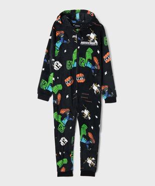 Combinaison pyjama en velours imprimé garçon - Minecraft vue1 - MINECRAFT - GEMO