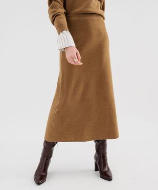 Jupe longue en maille tricotée femme vue2 - GEMO 4G FEMME - GEMO