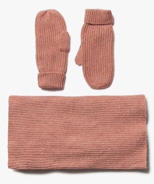 Ensemble femme 2 pièces : écharpe et moufles vue1 - GEMO (ACCESS) - GEMO