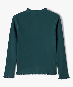 Tee-shirt à manches longues en maille côtelée fille vue3 - GEMO 4G FILLE - GEMO