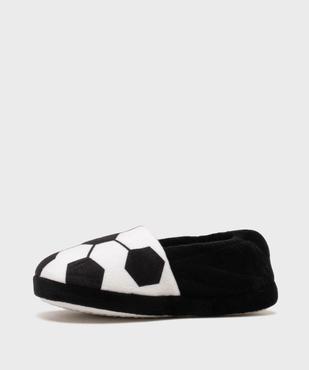 Chaussons en velours motif ballon de football garçon vue3 - GEMO - GEMO