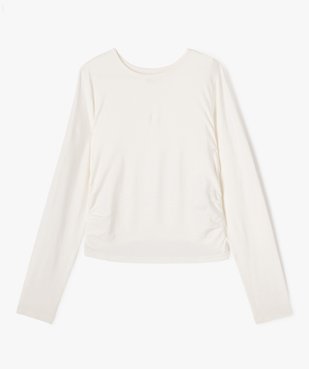 Tee-shirt manches longues coupe courte fille vue1 - GEMO (JUNIOR) - GEMO