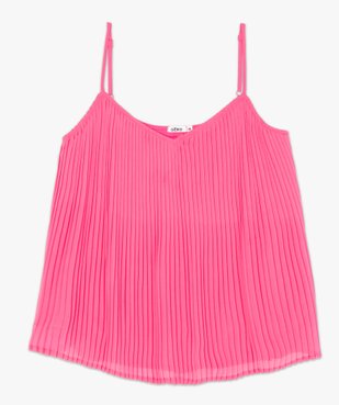 Blouse femme à bretelles en matière voile plissée vue4 - GEMO(FEMME PAP) - GEMO