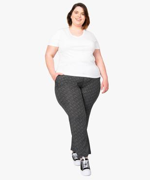 Pantalon femme grande taille large et fluide imprimé à taille élastiquée vue5 - GEMO (G TAILLE) - GEMO