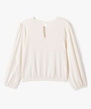 Blouse à manches longues avec col brodé fille vue4 - GEMO (ENFANT) - GEMO