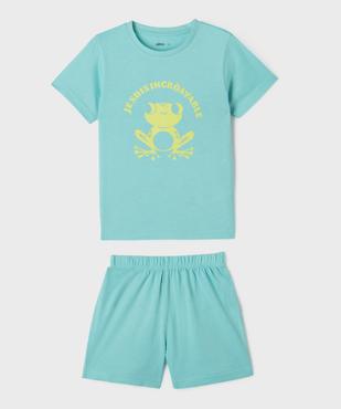 Pyjashort motif avec motif sur le buste garçon vue1 - GEMO (ENFANT) - GEMO