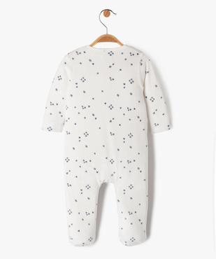 Pyjama en velours ouverture devant motif fleurs et ourson bébé - LuluCastagnette vue4 - LULUCASTAGNETTE - GEMO