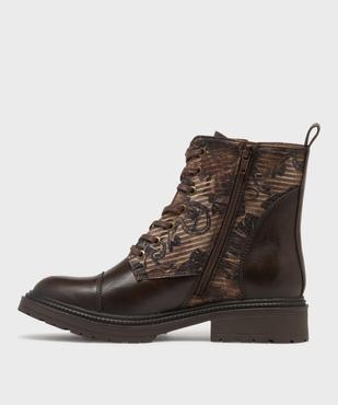 Boots avec tige fantaisie femme - EMILIA ROSA vue3 - EMILIA ROSA - GEMO