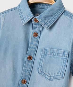 Chemise en jean à manches courtes bébé garçon vue2 - GEMO(BEBE DEBT) - GEMO