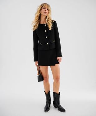 Jupe short aspect tweed femme vue4 - GEMO(FEMME PAP) - GEMO