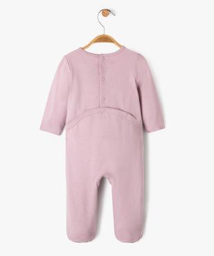 Pyjama dors-bien en coton fermeture pont-dos bébé vue3 - GEMO(BB COUCHE) - GEMO