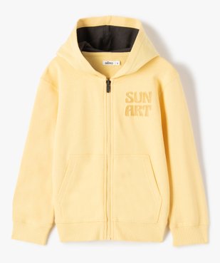 Sweat garçon zippé à capuche et motif en relief vue1 - GEMO (ENFANT) - GEMO