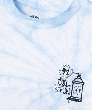 Tee-shirt à manches courtes avec motif poitrine garçon  vue3 - GEMO 4G GARCON - GEMO