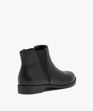Bottines femme unies à talon plat style Chelsea   vue5 - VALENTINA BALDA - GEMO