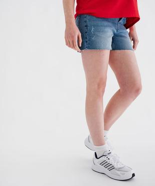 Short en jean spécial grossesse avec bandeau vue1 - GEMO (MATER) - GEMO